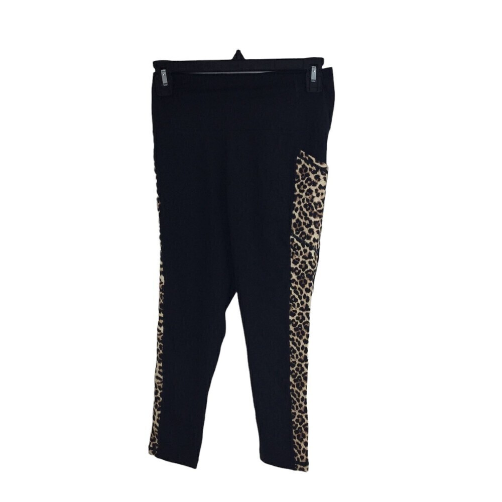 Zyia Active Womens Pocket Brilliant High Rise Crop Leggings Black Size 6-8